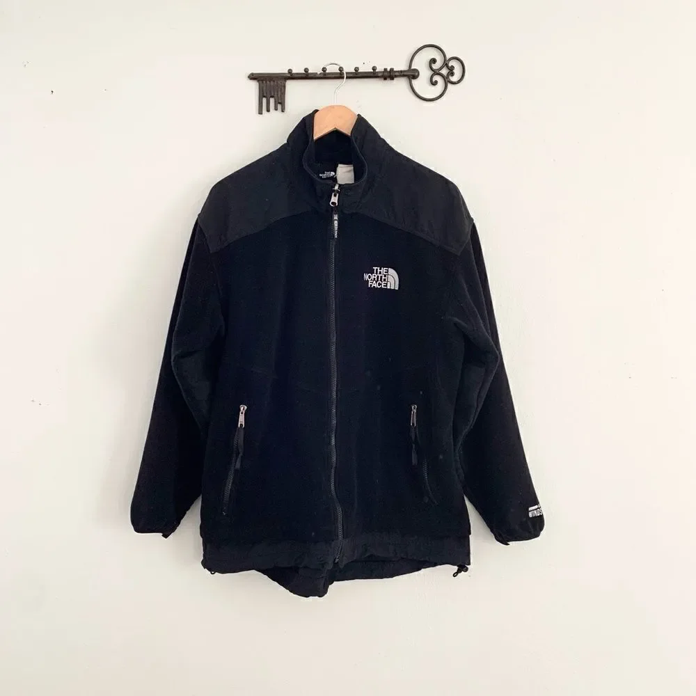The North Face zip up men’s large black fleece Gore Windstopper